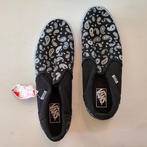 Black Paisley print Vans
